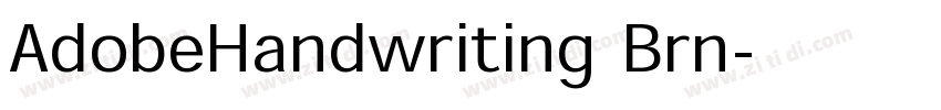 AdobeHandwriting Brn字体转换
